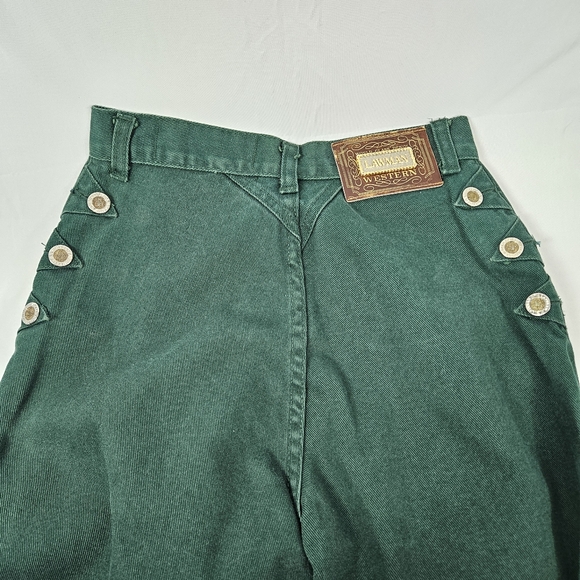 Vintage Lawman 90s Y2K style high waist green jeans size 3 - Picture 11 of 16